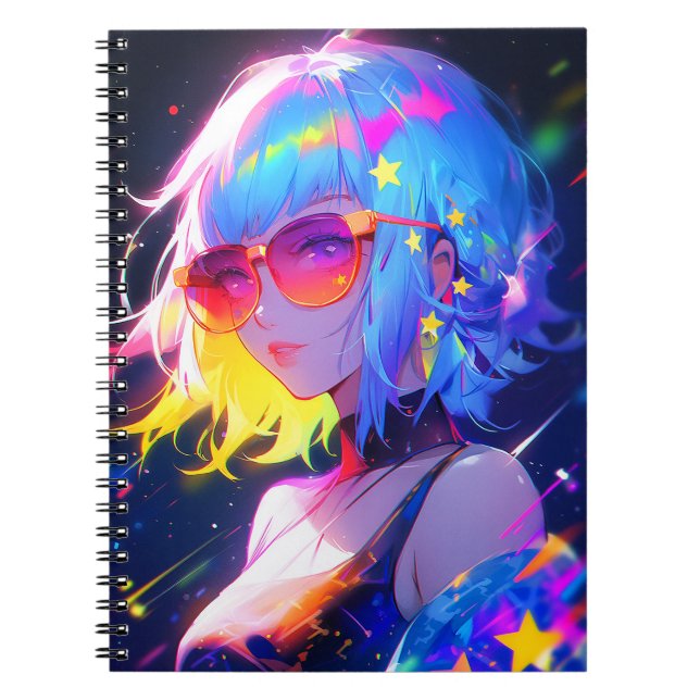 Carnet Étoiles de fille Anime (Devant)