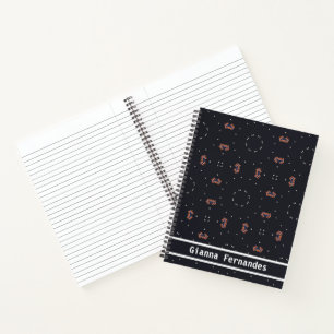 Carnet Étoiles et motif d'engin spatial unique