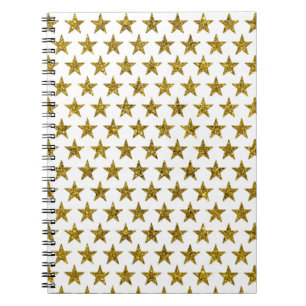Carnet Étoiles pailletées or