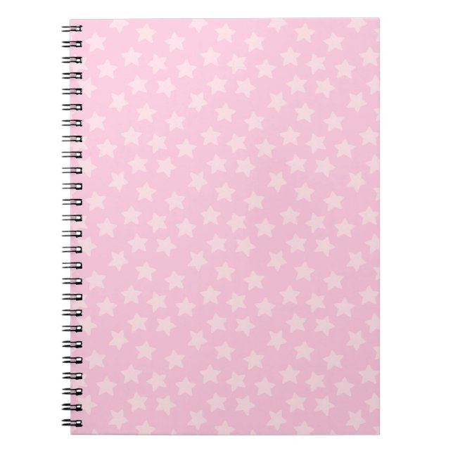 Carnet Étoiles roses simplement jetées (Devant)