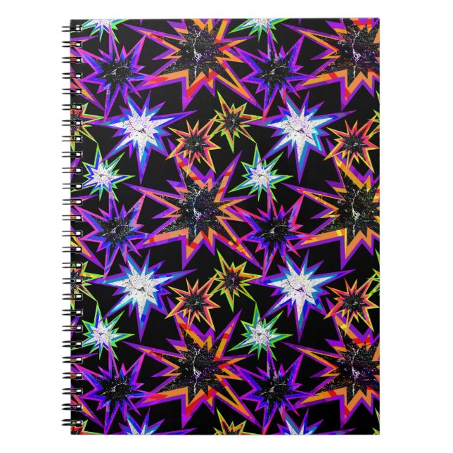 Carnet Étoiles sur noir. (Devant)