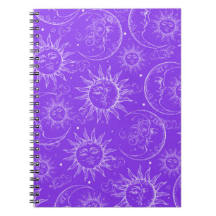 Carnet Étoiles Vintages célestes de la lune violette