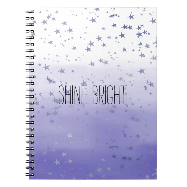 Carnet Étoiles violettes Ombre (Devant)