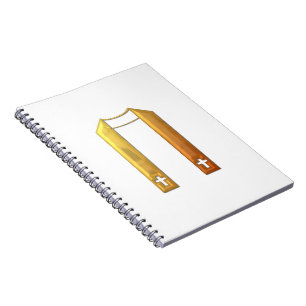 Carnet Étole liturgique "à trois dimensions" d'or