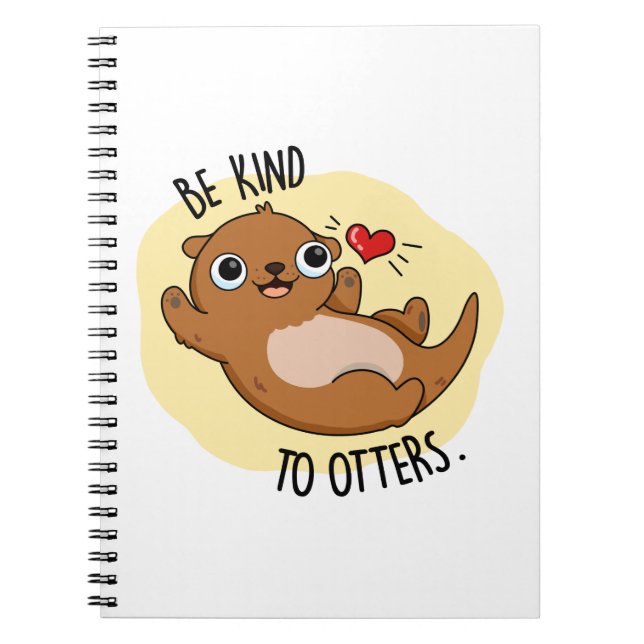 Carnet Être Gentil Otters Funny Otter Pun (Devant)