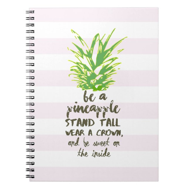 Carnet Être Un Ananas Inspirationnel Citation Typographie (Devant)