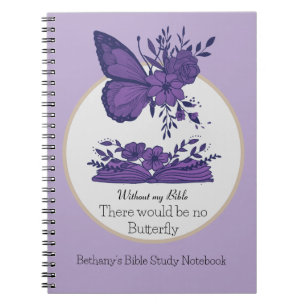 Carnet Étude de la bible violette duo-tonique avec papill