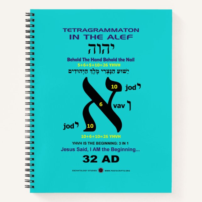 Carnet Étude du mot hébreu - Alef (Devant)
