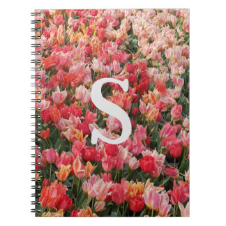 Carnet Étui iPhone Fleur de Tulipe Rose Monogramme