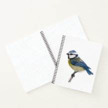 Carnet Eurasien Blue Tit Bird