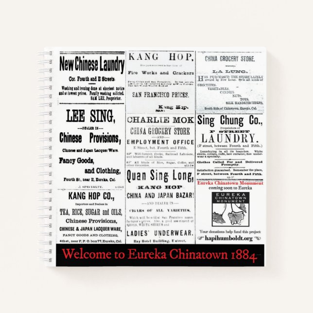 Carnet Eureka Chinatown 1884 (Devant)