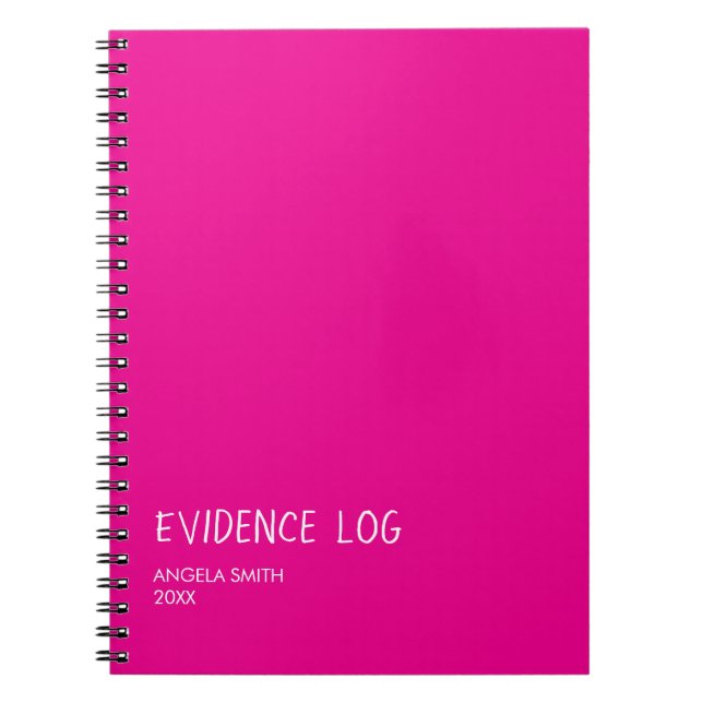 Carnet Evidence Log Notebook – Funny Dark Humor Journal,  (Devant)