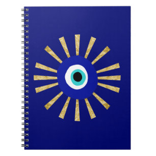 Carnet Evil Eye Gold Sunburst Art contemporain