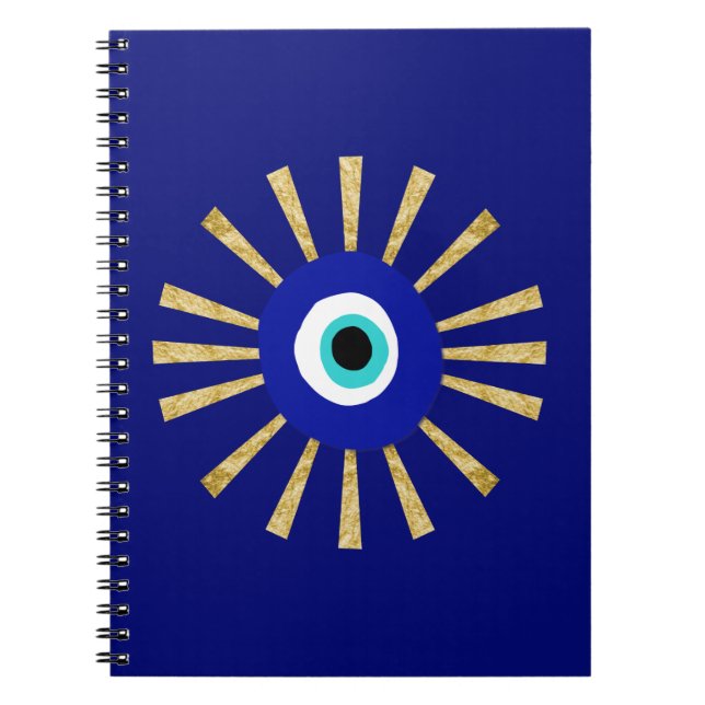 Carnet Evil Eye Gold Sunburst Art contemporain (Devant)