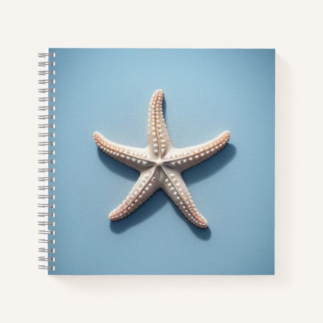 Carnet Exotic Starfish with Blue Background (Devant)