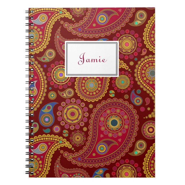 Carnet Exotique Paisley (Devant)