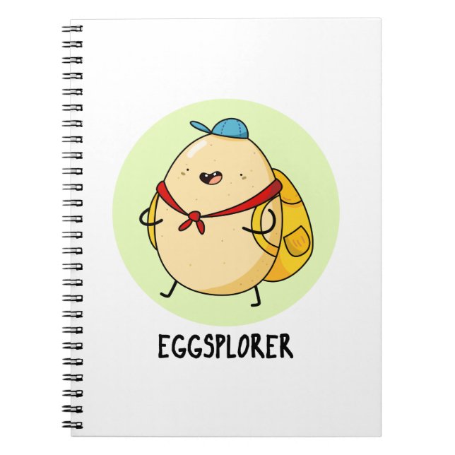 Carnet Explorateur d'oeufs Drôle de Pun Explorateur d'oeu (Devant)