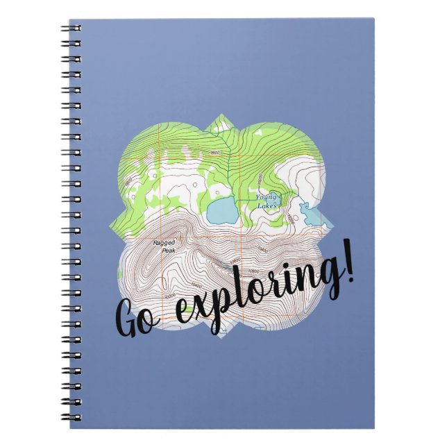 Carnet "Explorez" Carte topographique Quatrefoil (Devant)
