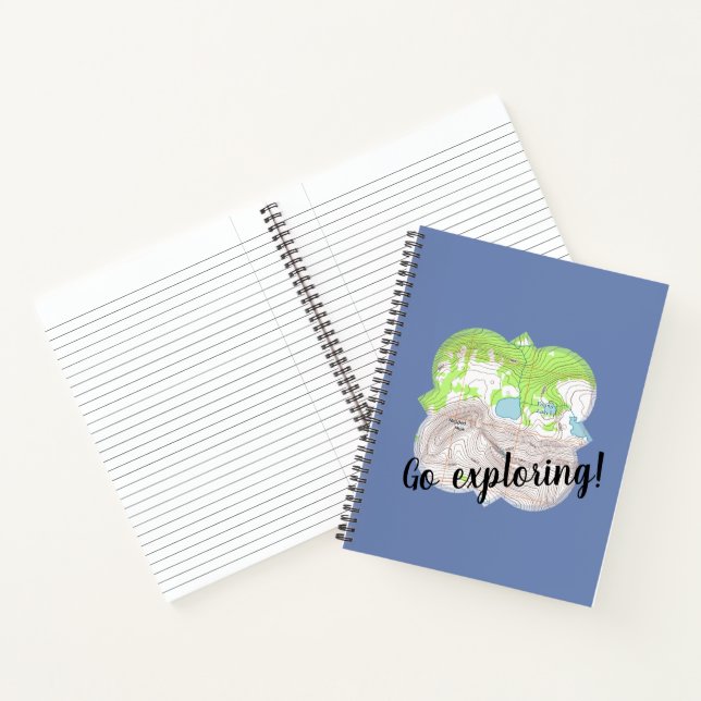 Carnet "Explorez" Carte topographique Quatrefoil (Intérieur)