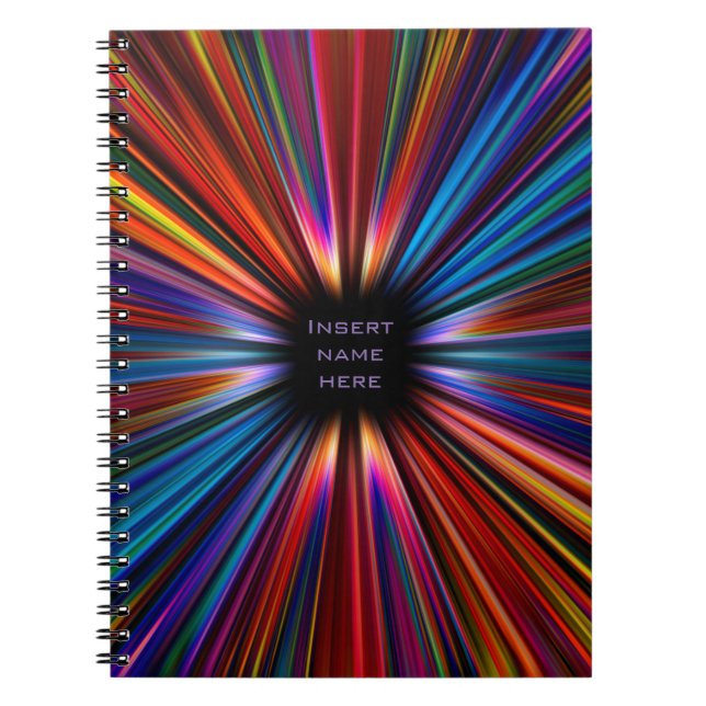 Carnet Explosion colorée de starburst (Devant)