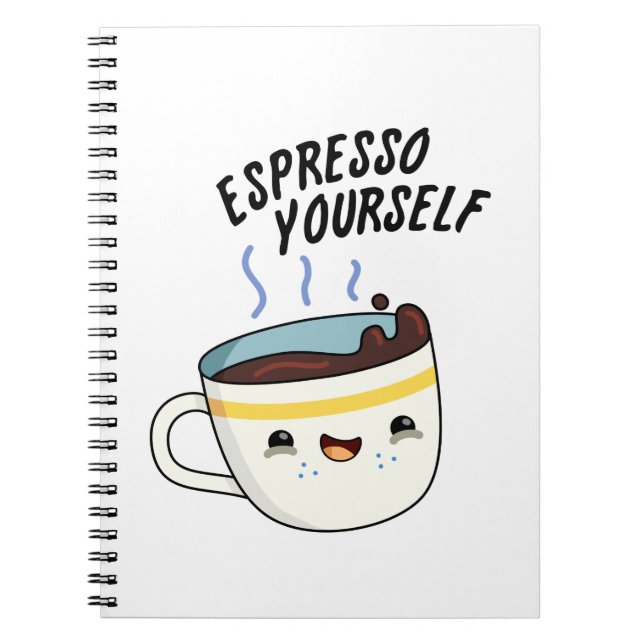 Carnet Exprimez-vous avec humour Pun café Espresso  (Devant)