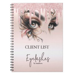 Carnet EyeLashes Glam Champagne Parties scintillant Carne