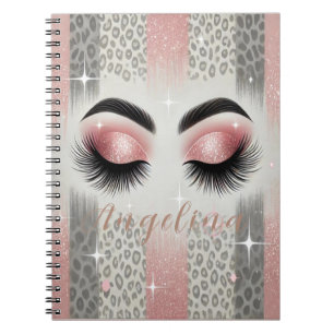 Carnet Eyelashes Parties scintillant rose