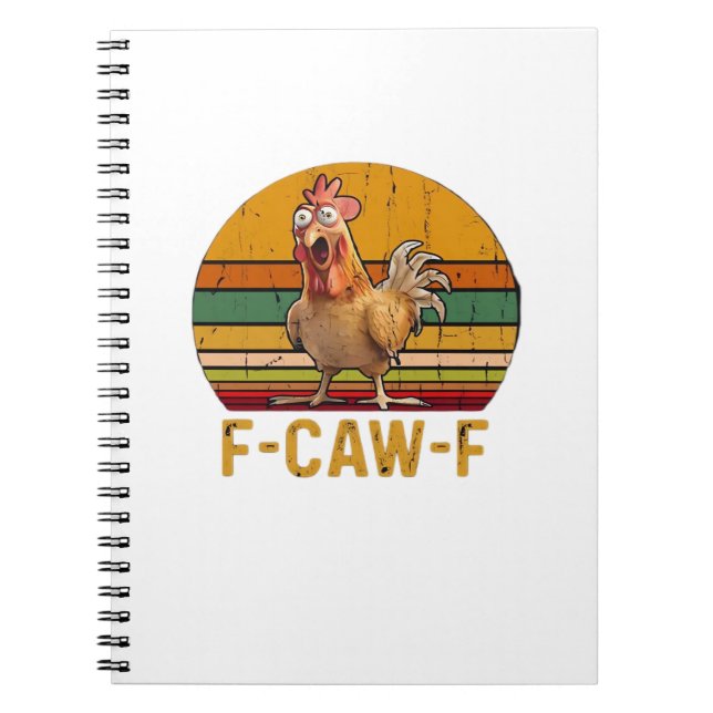Carnet F-Caw-F Chicken Humor Essential Minimal Clean (Devant)