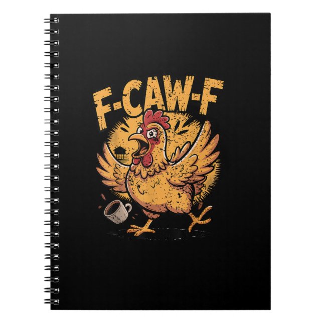 Carnet F-Caw-F Coffee Chicken Rooster Funny Bird F-Caw-F (Devant)