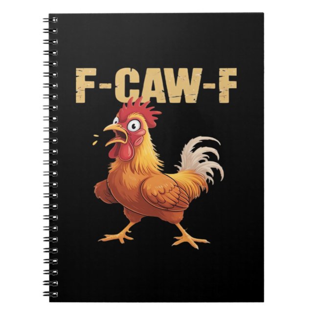 Carnet F-Caw-F Crow Gothic Funny Humor (Devant)