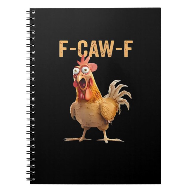 Carnet F Caw F Funny Chicken Humor Rooster Meme Classic (Devant)