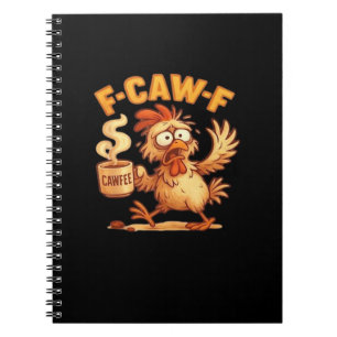Carnet F-Caw-F Poulet Drôle Classique Graphique Rétro