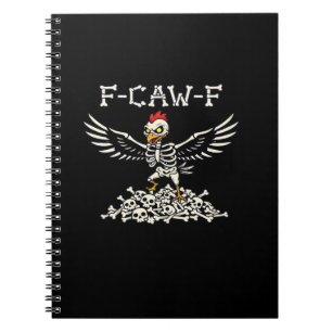 Carnet F Caw F Poulet Drôle Halloween Cool Style Unique