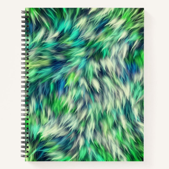 Carnet Fabric Texture Green Fur Design-68745 (Devant)