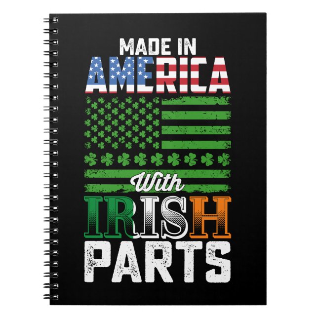 Carnet Fabriqué en Amérique avec des pièces irlandaises S (Devant)