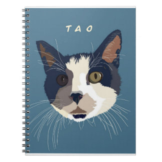Carnet Face d'art de chat Tuxedo