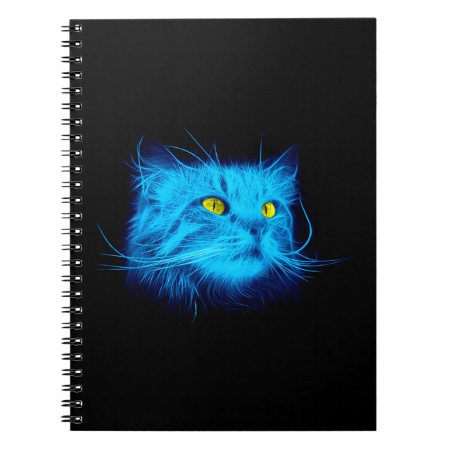 Carnet Face de chat bleu (Devant)