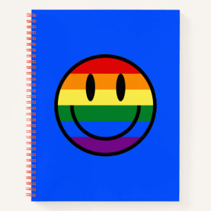 Carnet Face souriante arc-en-ciel