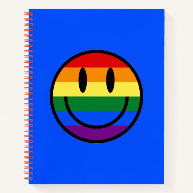 Carnet Face souriante arc-en-ciel (Devant)