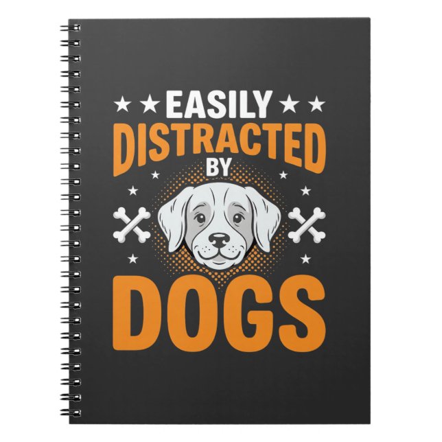 Carnet Facilement Distrait Par Les Chiens (Devant)