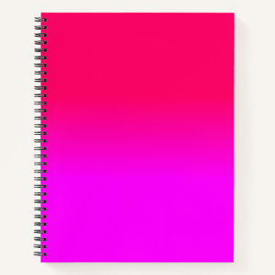 Carnet Fade couleur rose chaud et rose néon ombre