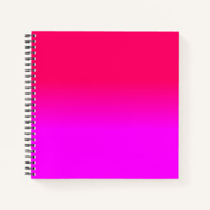 Carnet Fade couleur rose chaud et rose néon ombre