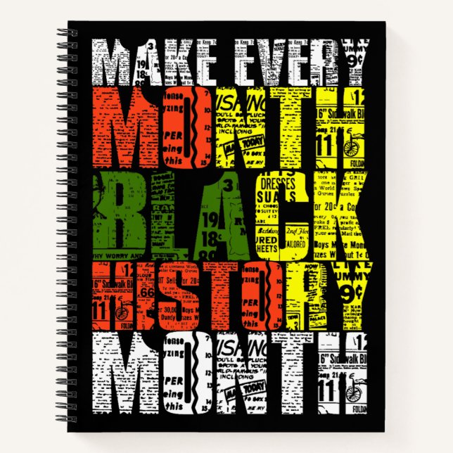 Carnet Faire chaque mois Mois de l'histoire noire (Devant)