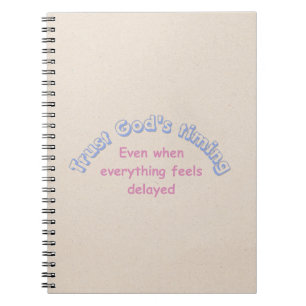 Carnet Faire confiance à Dieu.... typographie chrétienne 