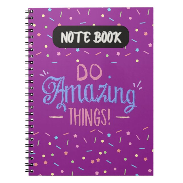 Carnet Faire des choses Extraordinaires Citations de moti (Devant)