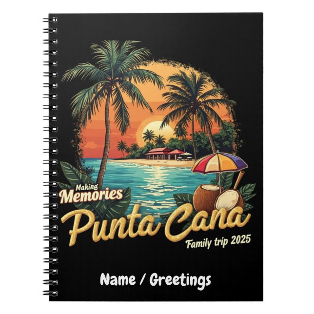 Carnet Faire des souvenirs Punta Cana voyage en famille 2 (Devant)
