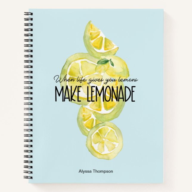 Carnet Faire la limonade Inspiration personnalisée (Devant)