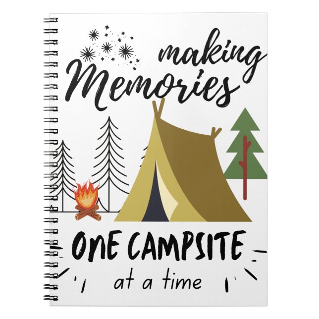 Carnet Faire Souvenir Un Camping À La Fois Camping (Devant)
