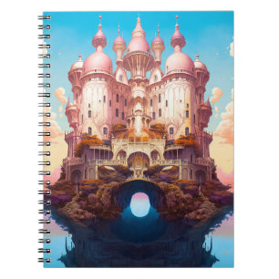 Carnet Fairy Tale Castle Rose White Gold Imaginaire Art