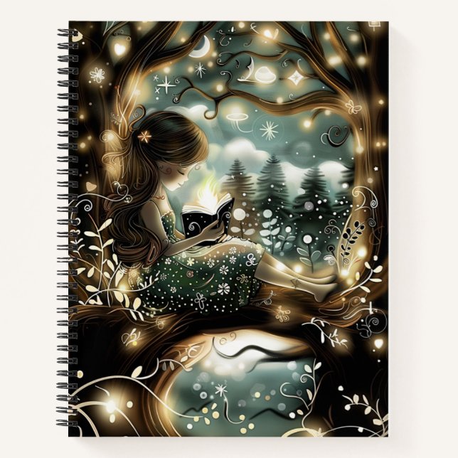 Carnet Fairy Tale Girls Reading par Starlight (Devant)